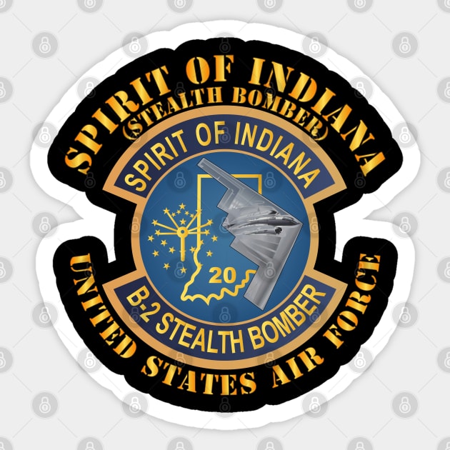 B2 - Spirit of Indiana - Stealth Bomber Sticker by twix123844